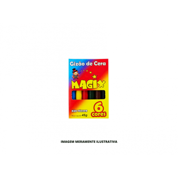 GIZ DE CERA - MAGIX - 45g GIZAO 6 CORES - DP12